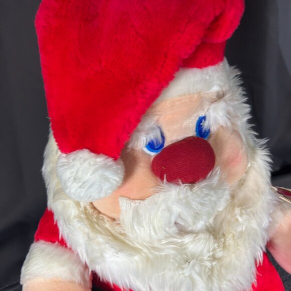 Vintage Santa Claus Plush Stuffed Animal Toy Christmas Big Taiwan - Picture 14 of 14